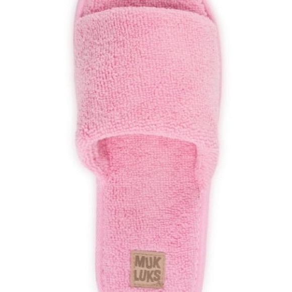 New Women’s MUK LUKS Pink Terry Platform Slides. Size 11. NWT - Picture 4 of 6